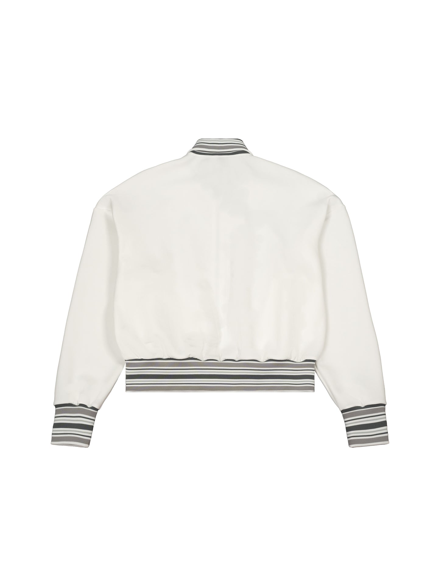 M8 Striped Rib Collar Zip Jacket — Rosary Minimal Edition